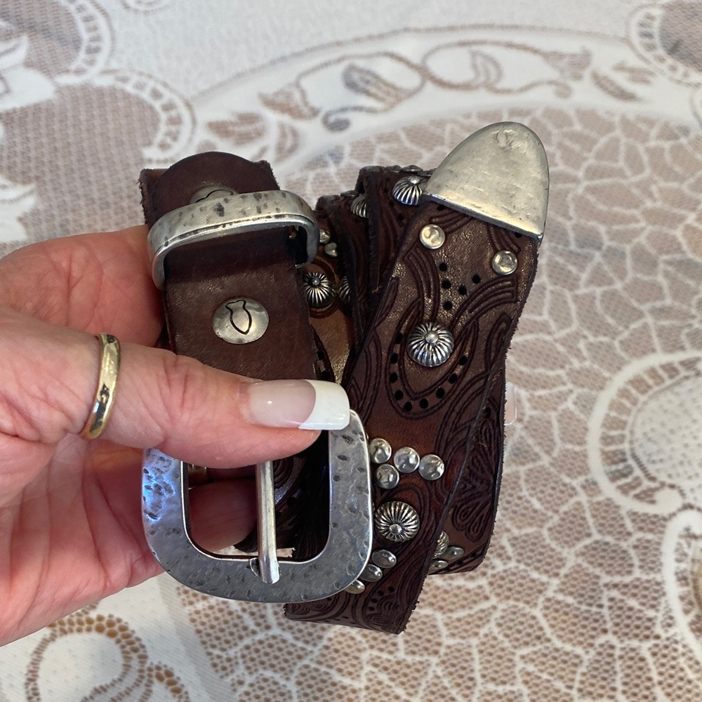 🎉 NEW‼️ CAMPOMAGGI SILVER EMBELLISHED BELT‼️